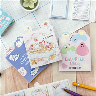 四季紙品禮品 4摺便條冊 便條本 M5004-04~06