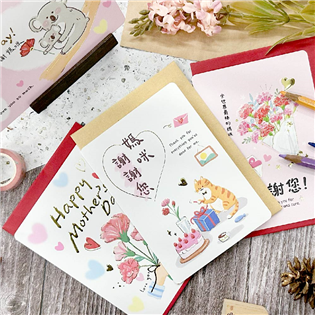 四季紙品禮品 母親卡 母親節 康乃馨 感謝 祝福 MKP