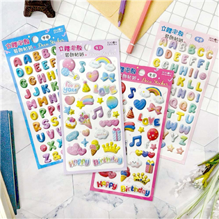 四季紙品禮品 泡殼貼紙 TZ6001-01~04