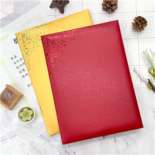 四季紙品禮品 A4證書獎狀夾 紅 金 精裝 畢業證書夾 
