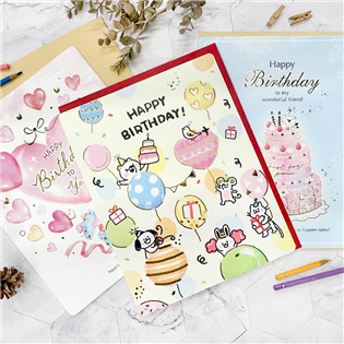 四季紙品禮品 大開生日卡 祝福 慶生 BK9036-39
